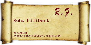 Reha Filibert névjegykártya